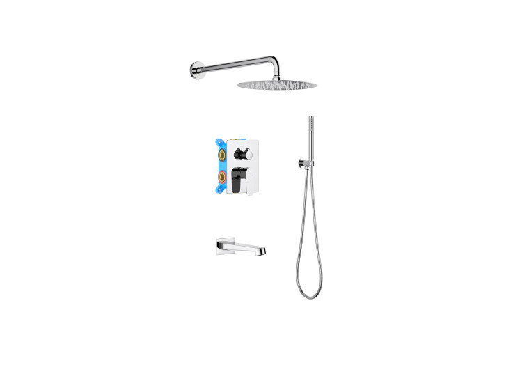 Set 4 в 1 душевой комплект Aquatek AQ1273CR ОБЕРОН