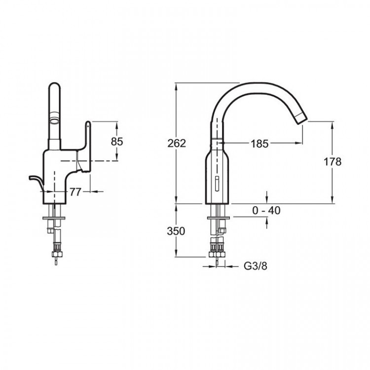 Смеситель для раковины Jacob Delafon Singulier E10862-CP
