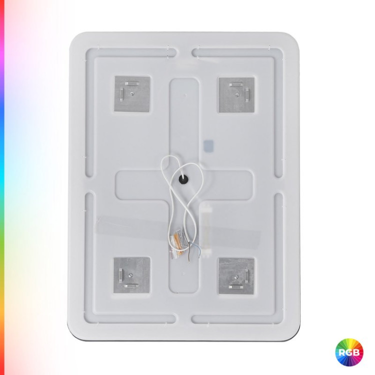 Зеркало со встроенной разноцветной подсветкой RGB и сенсорным выключателем 12V, 220-240V Cezares CZR-SPC-MC-600-800-RGB-TCH
