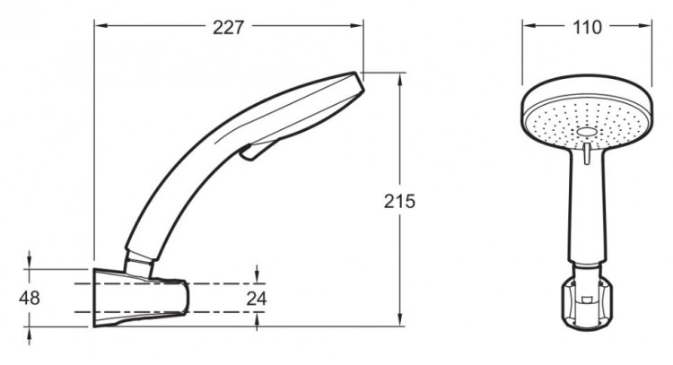 Душевой гарнитур Jacob Delafon Citrus E12917-CP