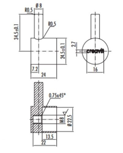 CREAVIT Кран переходник с фильтром 1/2-3/8