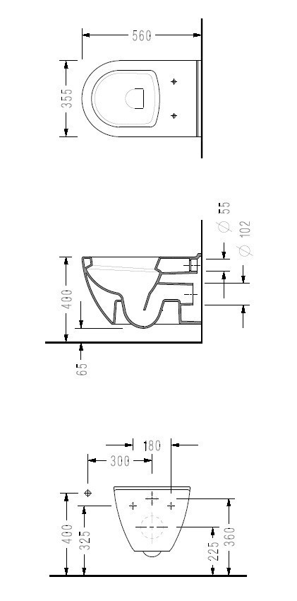 Унитаз Serel Smart SM15 подвесной