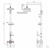 Душевая стойка c внешним термостатом BF2S c душевой насадкой 12''