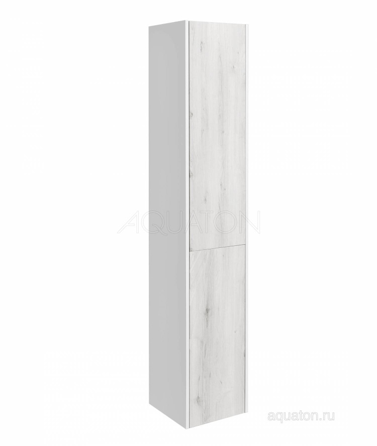 Шкаф - колонна AQUATON Сакура правая ольха наварра, белый глянец 1A219903SKW8R