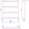 Полотенцесушитель водяной Стилье Версия-Н1 800х600 (Полка+1+2+2+2) П 16 Без покрытия