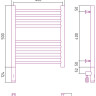 Полотенцесушитель электрический Сунержа Богема 3.0 прямая 500х400 МЭМ левый Без покрытия