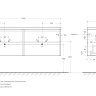 База под раковину подвесная с двумя выкатными ящиками BelBagno KRAFT-700-2C-SO-PP