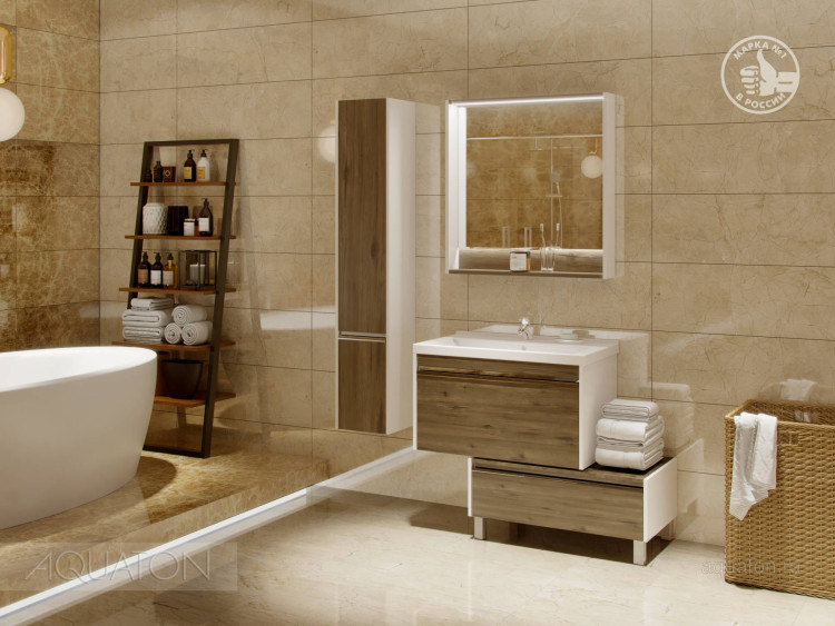 Комод AQUATON Капри 80 таксония темная 1A231103KPDB0