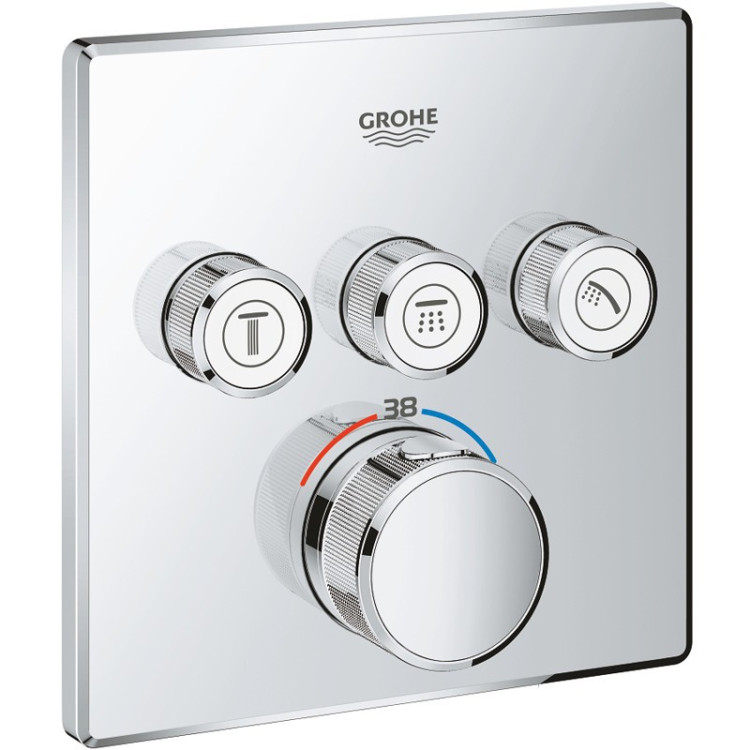 Grohtherm SmartControl 29126000 внешняя часть термостатического смесителя на 3 выхода