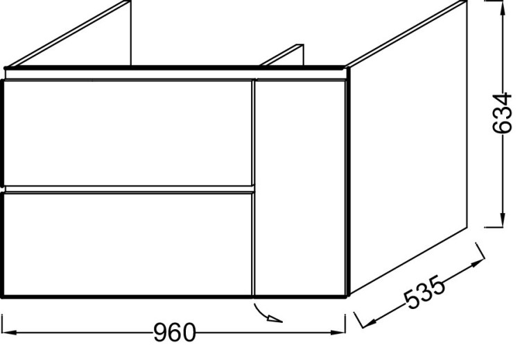 Мебель для раковины 100 см Jacob Delafon SOPRANO EB1331-E10
