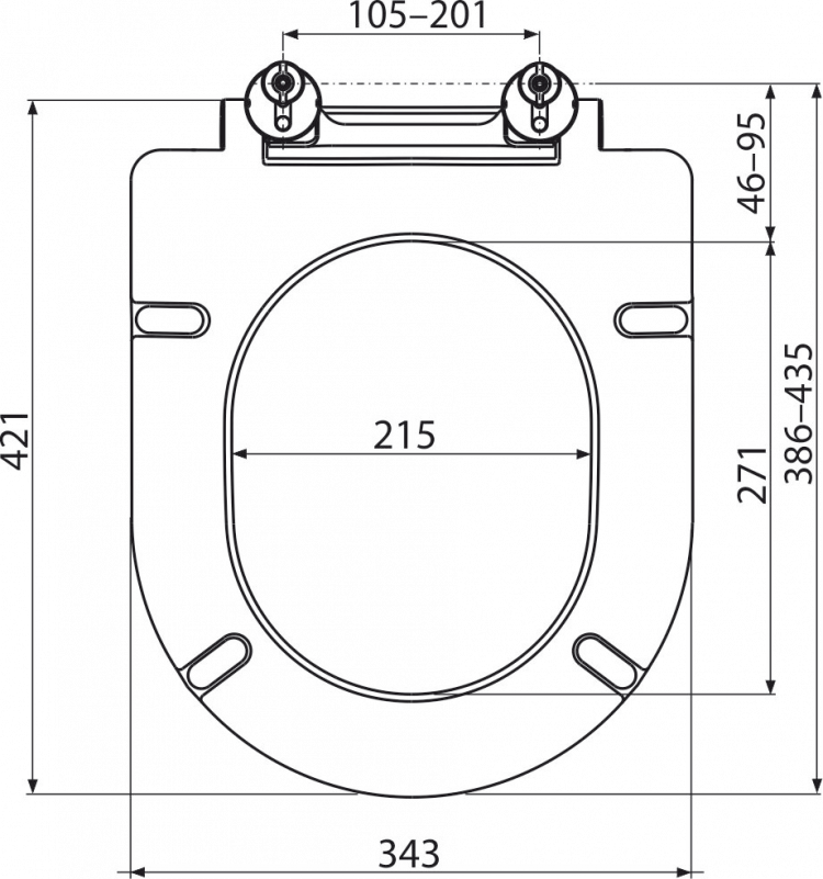 Сиденье для унитаза Дюропласт Alcadrain A678S