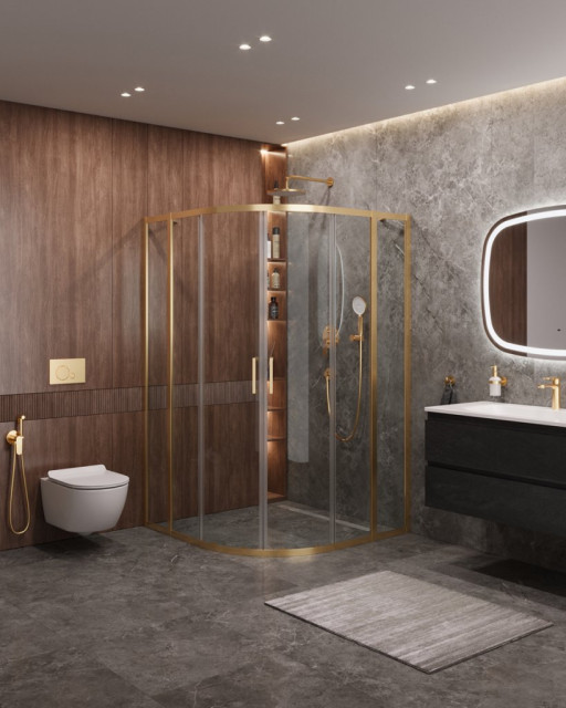 Душевой уголок MOLVENO-R-22 Cezares MOLVENO-R-22-100+20-C-GM-IV