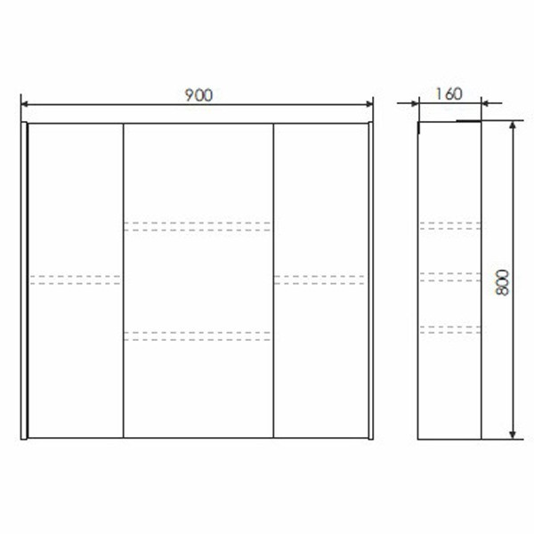 Зеркальный шкаф Comforty Женева 90