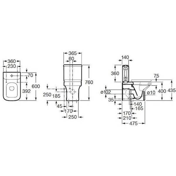 Бачок для унитаза Roca Dama-N 341784000