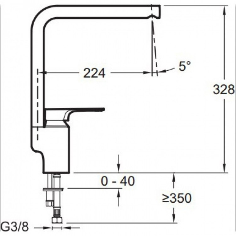 Смеситель для кухни Jacob Delafon Aleo+ E72358-CP
