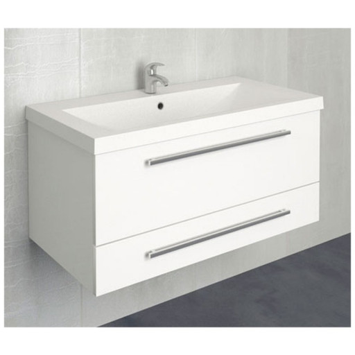 Тумба под раковину 1MarKa Соната 90 подвесная 2 ящика