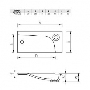 Раковина Vayer Boomerang 500х240