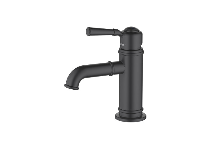 Смеситель для раковины 72, без донного клапана Aquatek, матовый черный AQ1510MB КЛАССИК