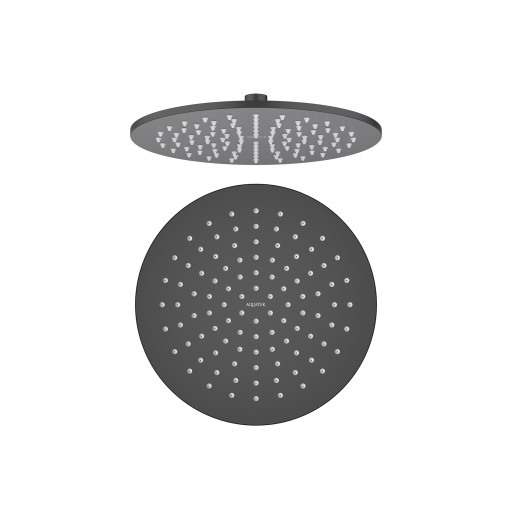 Круглый верхний душ  250*7 мм Aquatek, матовый черный AQ2077MB