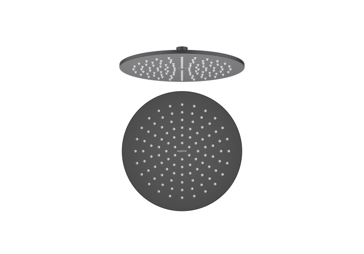 Круглый верхний душ 250*7 мм Aquatek, матовый черный AQ2077MB