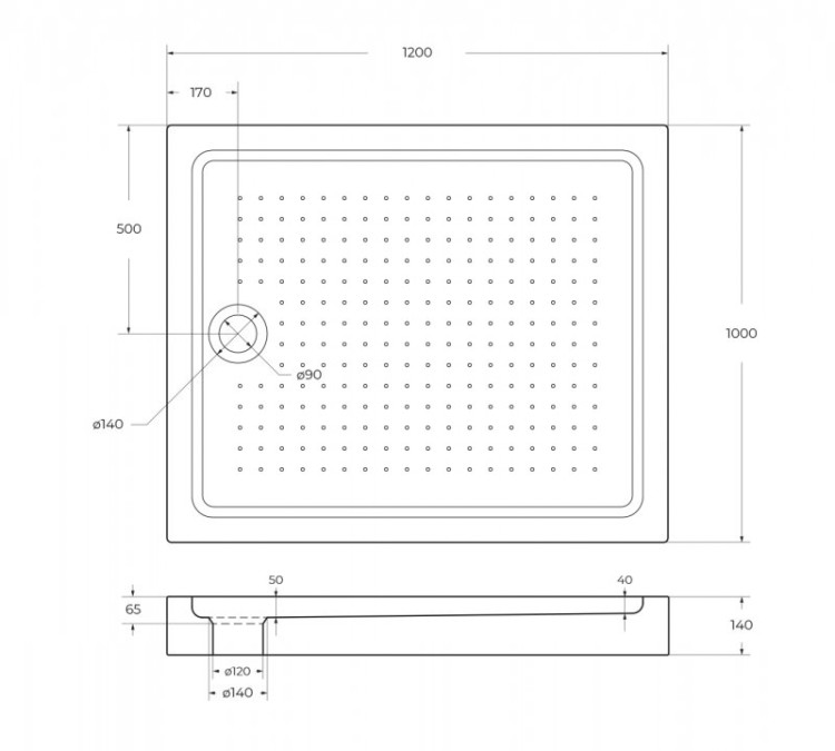 Акриловый поддон BELBAGNO TRAY-BB-AH-15-W Cezares TRAY-BB-AH-120/90-15-W