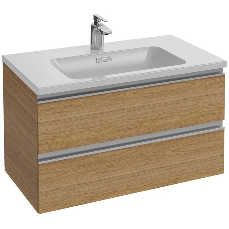 Тумба под раковину Jacob Delafon Vox 80 подвесная 2 ящика прямые ручки