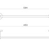 Полотенцедержатель 450 мм Aquatek AQ4120CR Европа