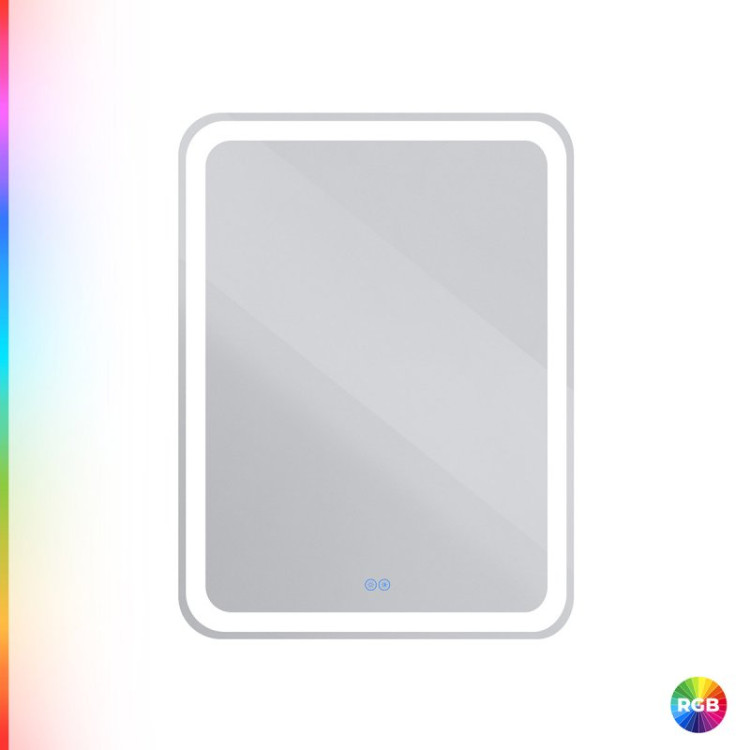Зеркало со встроенной разноцветной подсветкой RGB и сенсорным выключателем 12V, 220-240V Cezares CZR-SPC-MC-700-800-RGB-TCH