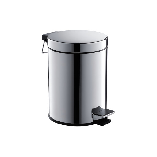Корзина для мусора с педалью 5л Aquatek полир. хром AQ4991CR