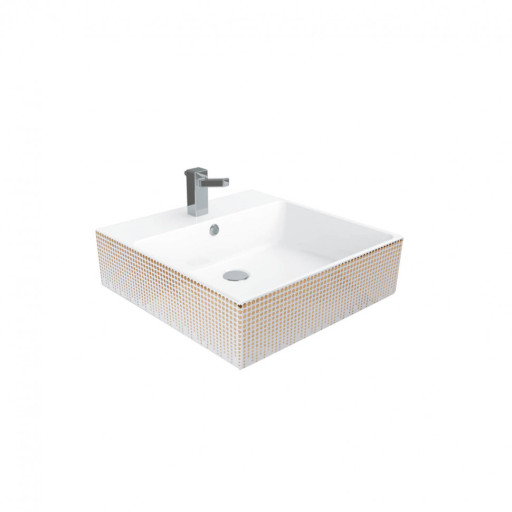 CREAVIT Раковина NX256.T круги ЗОЛОТО