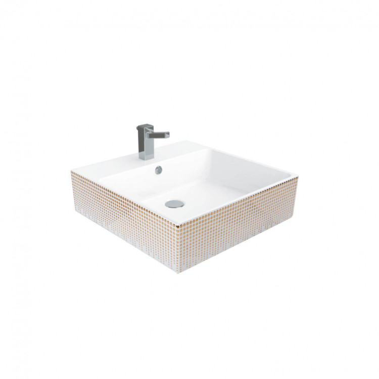 CREAVIT Раковина NX256.T круги ЗОЛОТО