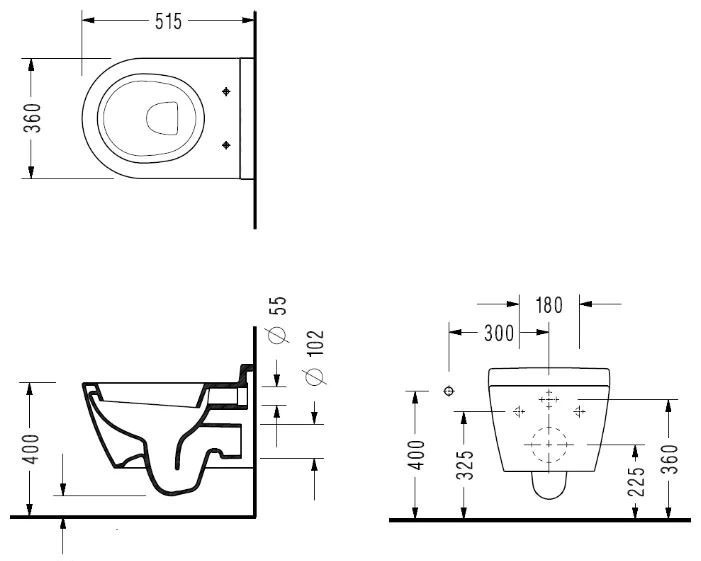Унитаз Serel Smart SM25 подвесной
