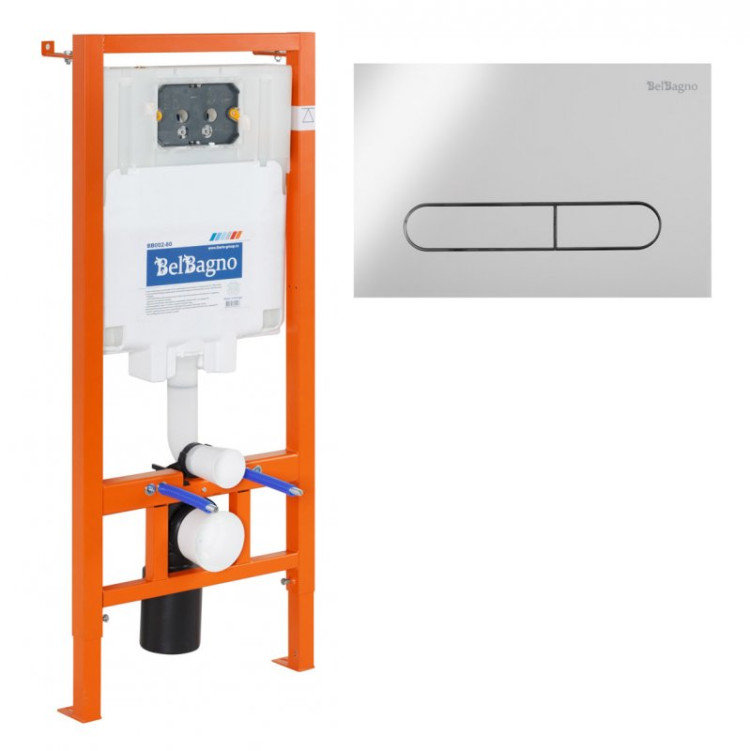 Инсталляция для подвесного унитаза с кнопкой SFERA BelBagno BB002-80/BB014-SR-BIANCO