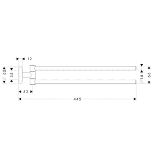 Полотенцедержатель Hansgrohe Logis 40512000 двойной