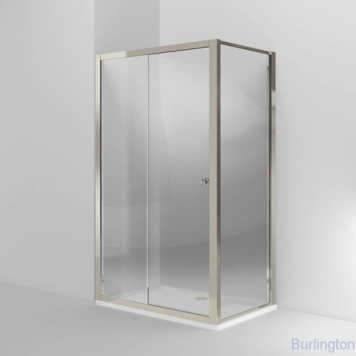 Дверь Arcade 1200mm раздвижная с боковым экраном 800mm, никель [ARC46 + ARC52]