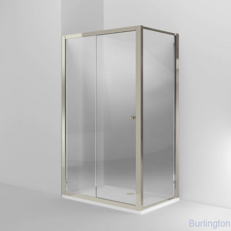 Дверь Arcade 1200mm раздвижная с боковым экраном 800mm, никель [ARC46 + ARC52]