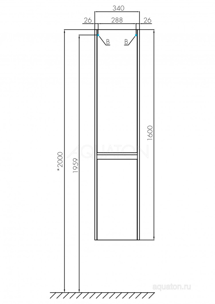 Шкаф - колонна AQUATON Лондри белый 1A236203LH010