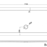 Поддон с центральным сливом 1700 x 760 мм [Z1184]