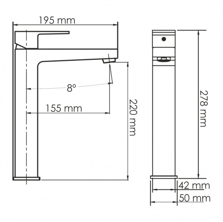 WasserKRAFT Abens 2003H Смеситель для умывальника