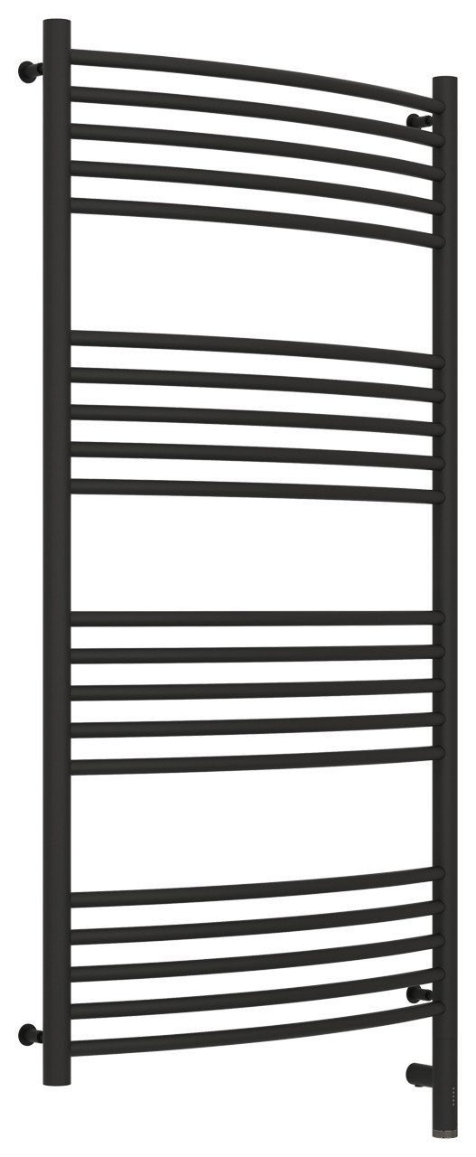 Полотенцесушитель электрический Сунержа Богема 3.0 выгнутая 1200х600 МЭМ правый Тёмный титан муар