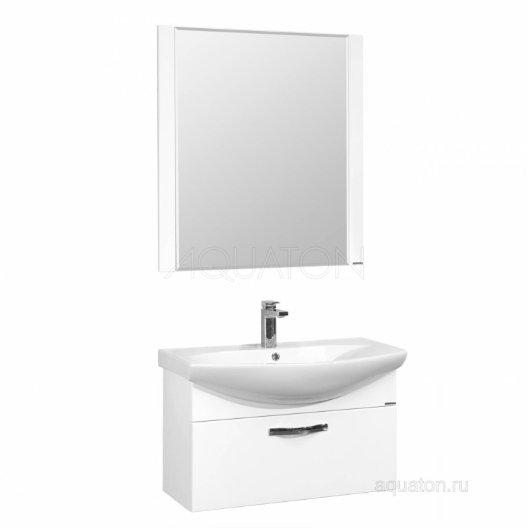 Тумба под раковину Aquaton Ария 80 подвесная белый 1A141701AA010