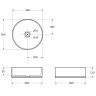 Раковина накладная керамическая BelBagno BB1357