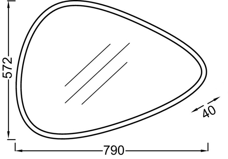 Зеркало 79 см Jacob Delafon NOUVELLE VAGUE EB3049-NF
