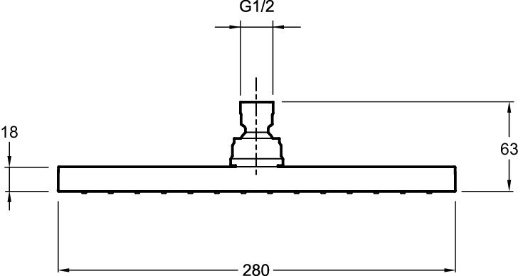 Квадратный верхний душ 280 x 280 мм Jacob Delafon EO E3875-CP