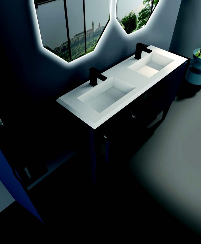 Раковина из искусственного мрамора, чаша слева Cezares 50213