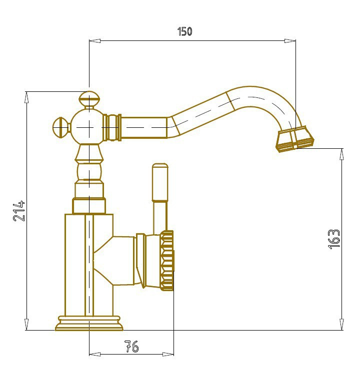 Смеситель для раковины Bronze de Luxe Windsor 21788