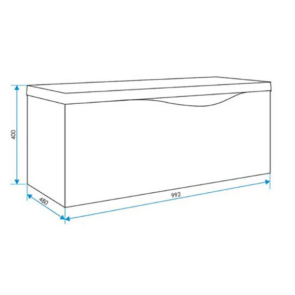 Тумба под раковину 1MarKa Этюд 100 подвесная