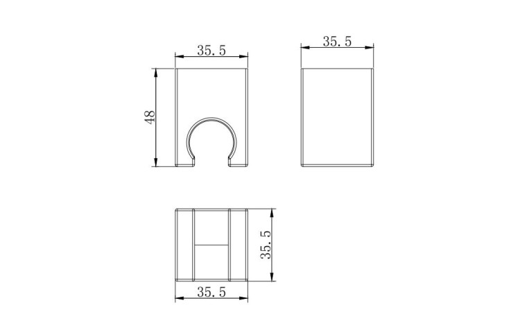 Держатель для ручного душа Aquatek, матовый черный AQ2400MB