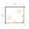 Душевой уголок RELAX-304-AH-2 Cezares RELAX-304-AH-2-120/90-C-BORO
