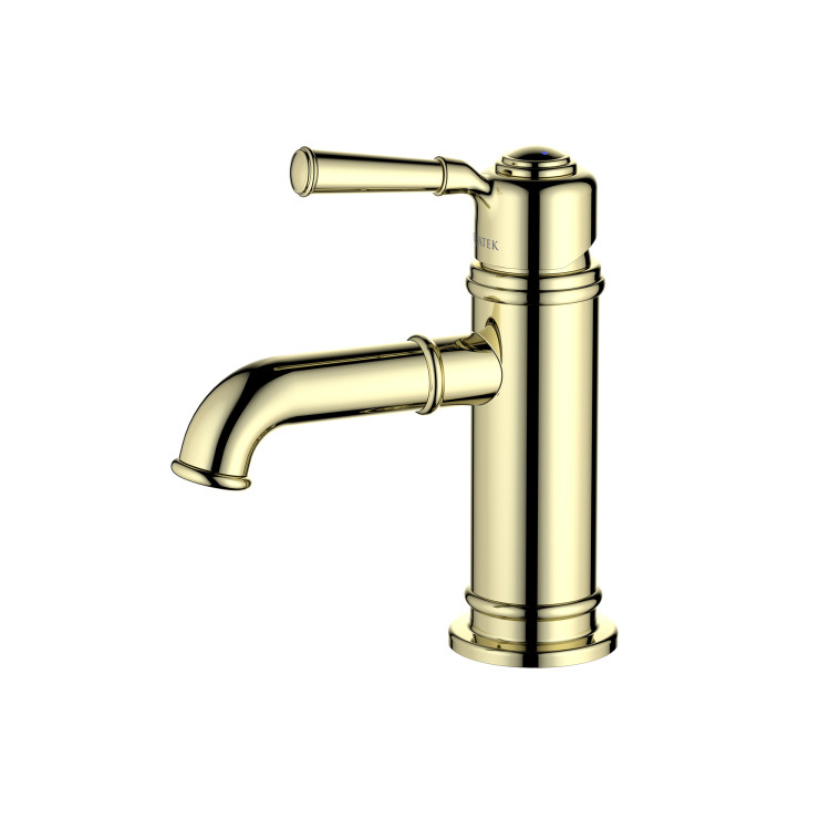 Смеситель для раковины 72, без донного клапана Aquatek, полир. золото AQ1510PG КЛАССИК